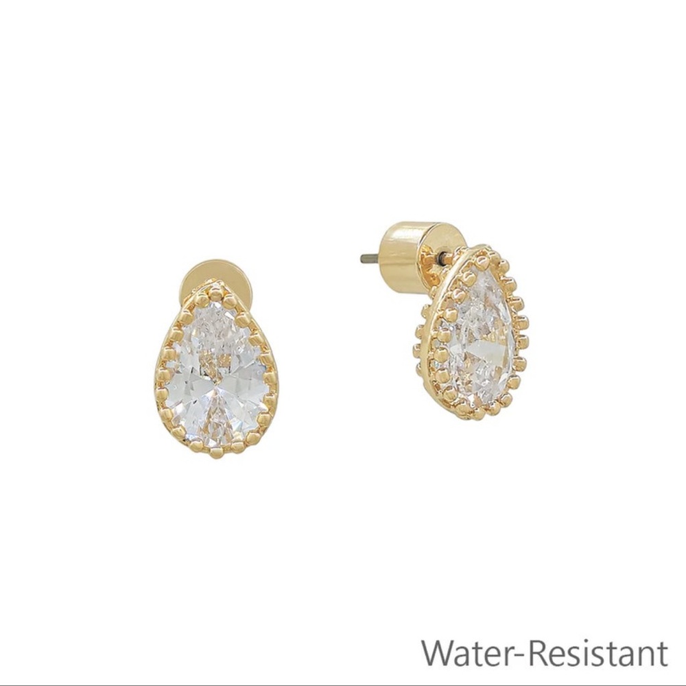 Elegant Gold Teardrop Earrings